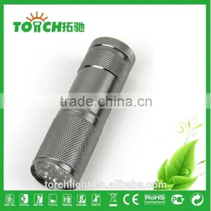 Hot Sale Mini 9 Leds Super Bright Aluminum Alloy Waterproof Mini 9 Leds Lamp for 3*AAA Battery Emergency Flashlight thumbnail-3