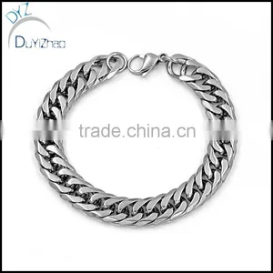 Cool Heavy Mens Stainless Steel Cuban Curb Link Gold Bracelet thumbnail-2