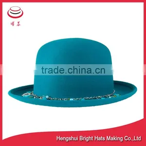Brightly Painted Wool Felt Hat Bowler Hat thumbnail-1