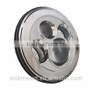 7" LED Projector Head Light Black for Harley Davidson 2012-2013 FLD / 1994-2013 Touring & Softail Models thumbnail-3
