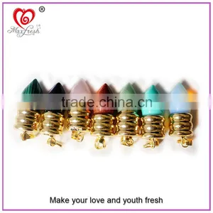 American Popular Druzy Stone Quartz Point Quartz Gold Plated Crystal Quartz Point Pendant,Quartz Crystal Pendant New Necklace thumbnail-1