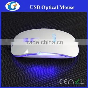 Lighting up Custom Logo Slim Mouse With Cable thumbnail-4