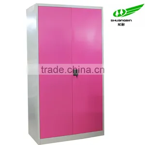 Modern Steel Bedroom Furniture Metal Cloth Storage 2 Door Wardrobe thumbnail-2
