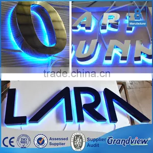 Waterproof 304 Stainless Steel 3D Logo Letter Led Backlit Sign Quality Choice thumbnail-3