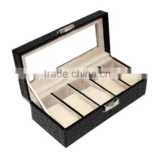 Customized Faux Leather Watch Box/Plastic Watch Case for 5 Watches thumbnail-3