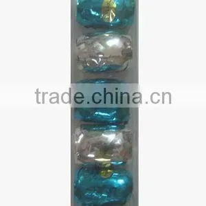 HOT SALE 6PK Silver/ Blue Metallic Poly Gift Packaging Curly Ribbon thumbnail-1