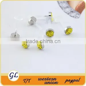 Yellow Crystal Labrets Ring Jewelry thumbnail-1