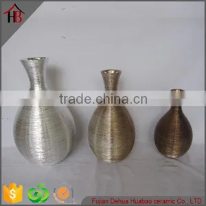 Ceramic Plating Flower Vase Shapes Decor thumbnail-1