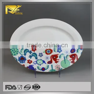 China Supplier Decal Ceramic Oval Dinner Plates, Bulk White Dinner Plates, Make Your Own Dinner Plates thumbnail-1