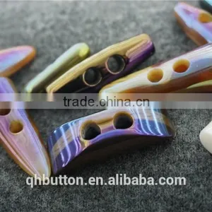 SPECIAL PLATING COLORFUL RESIN TOGGLE BUTTON FOR GARMENT ACCESSORIES thumbnail-2