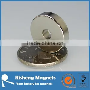 Toroid D20 x 5 X5mm With Ni-Cu-Ni Coating Hole Ring Magnet thumbnail-1