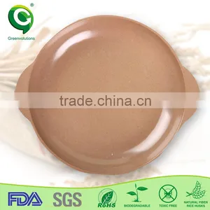 Rice Husk Material Modern Logo Dinnerware Restaurant Plates thumbnail-6