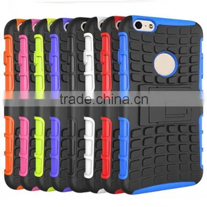 Anti Shock Proof Phone Case New Arrival Hybrid Heavy Duty Phone Case For Iphone 6 With Kickstand 8 Colors thumbnail-1