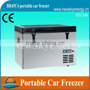 12V 24V 45L Durable Portable Small Cooler Deep Car Fridge Freezer With Two Departments thumbnail-1