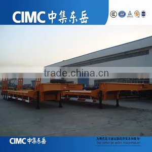 60 Tons China New 3 Axles Low Bed Trailer / Flatbed Semi Trailer Truck Factory Manufacturer thumbnail-3