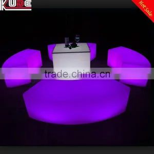 Party Used LED Light Curved Outdoor Bench With Remote Control thumbnail-6