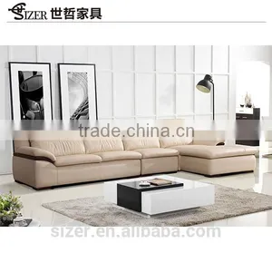 Modern Living Room Leather Sectional Sofa Cushions Sale thumbnail-2