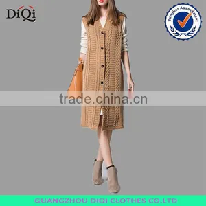 Wholesale Womens Cardigan Sleeveless Button Sweater Vest thumbnail-1