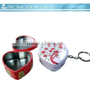 Customized Heart Shaped Tin for Candle With Keychain thumbnail-3