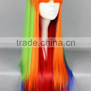 Synthetic Multi-Colour Long Straight Girl Anime Cosplay Wig N425 thumbnail-3