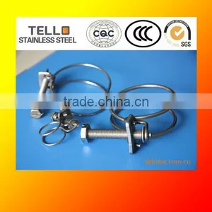 Stainless Steel Double Bolt Hose Clamp thumbnail-1
