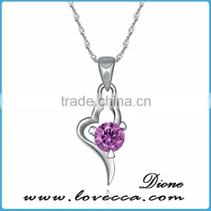 2016 Fashion Heart Shape Silver Pendants Lady Pendant 925 Silver Necklace thumbnail-1