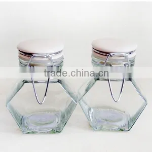Clear Glass Jar With Ceramic Locking Lid thumbnail-2