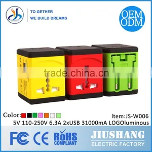 Promotional International Power Travel Adaptor With Usb Port Electric Travel Adapter thumbnail-5