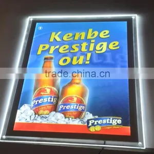 Advertising Product Acrylic Sign Board Crystal Menu Board Led Menu Light Box thumbnail-4