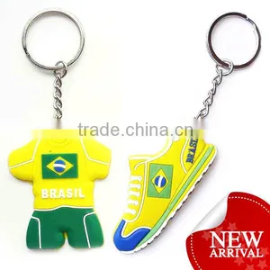 Promotional Cheap Sport Soft Pvc Initial Bulk Custom Key Rings thumbnail-1