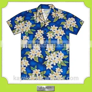 Custom-made Fashion Printed Cotton Men's Aloha Shirt thumbnail-1