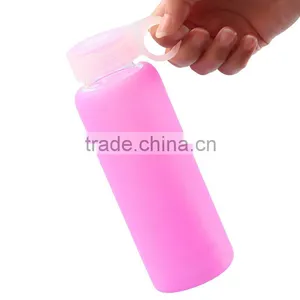 100% Glass 500ml Water Bottle With Silicone Sleeve thumbnail-1