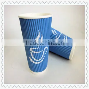 Printed Disposable Ripple Wall Paper Cup for Holiday Wholesale thumbnail-5