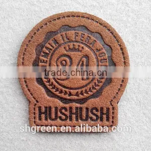 Dark Brown Irregular False Leather Label for Pants thumbnail-2