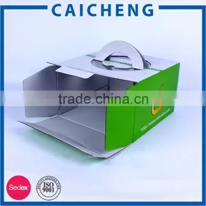 Die Cut Handle Foldable Corrugated Cake Paper Box Paper Custom Cake Boxes thumbnail-1