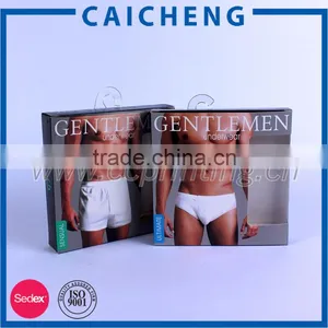 High Quality Plane Shape Folding Underwear Packing Black Paper Box thumbnail-1
