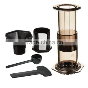 Portable Stainless Steel + Glass French Press Coffee Machine Shell Car/wild Outdoor Coffee Coffee Maker+filter thumbnail-1