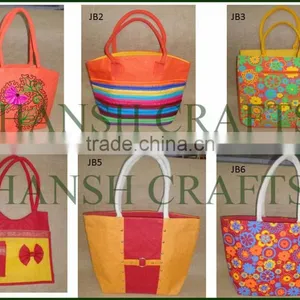 Printed Jute Bag Shopping With Logo Jute Bag Tote Jute Bag thumbnail-1