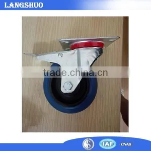 Qing Dao Lang Shuo Cheap Rubber Casters 4 Inch Locking Caster Wheels thumbnail-4