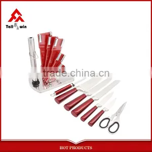 Non-stick Kitchen Knife Set With Acrylic Knife Block thumbnail-1