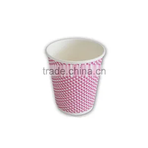 12oz Hot Drinking Ripple Wall Kraft Paper Cups thumbnail-1