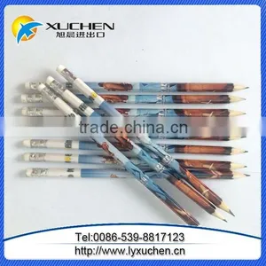 Yellow Wood Pencil With a Rubber HB Pencil Students Children's Stationery Wooden Pencil thumbnail-1