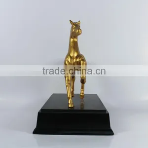 Resin Gold Plate Horse Modern Sculpture thumbnail-4