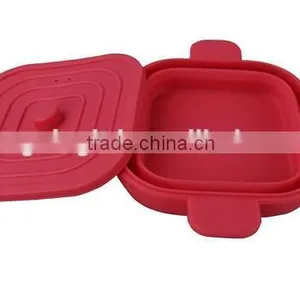 Portable Collapsible Silicon Bowls With Lids thumbnail-4