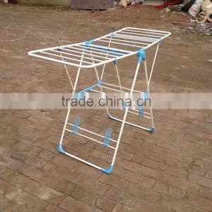 Heavy Duty Folding Dryer Hanger With Wing Style Indoor Drying Rack in White thumbnail-2