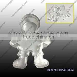 Cleverish Portable Cute Transparent Human Shape Plastic Storage Jewelry Wedding Box Kit thumbnail-1