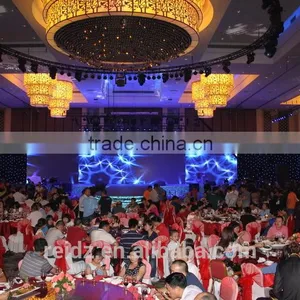 White Fireproof Velvet Cloth White Wedding Backdrop Led Star Curtain thumbnail-3
