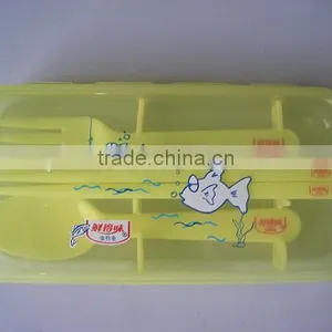 Eco-friendly Food Grade Plastic Tableware Set Dinner Set With Fork and Chopsticks TH-609 thumbnail-2