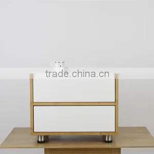 Small Bamboo Material Living Room Storage Cabinet With Two Drawer thumbnail-5