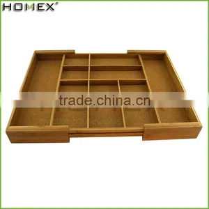 Bamboo Expandable Flatware Holder Cutlery Organizer Utensils Drawer/Homex_Factory thumbnail-1
